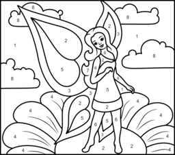 Summer Fairy - Online Color by Number Page