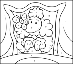 Poodle - Online Color by Number Page